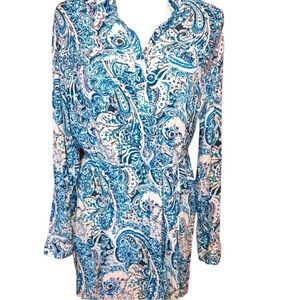 Bit & Bridle Rayon Shirt Dress M